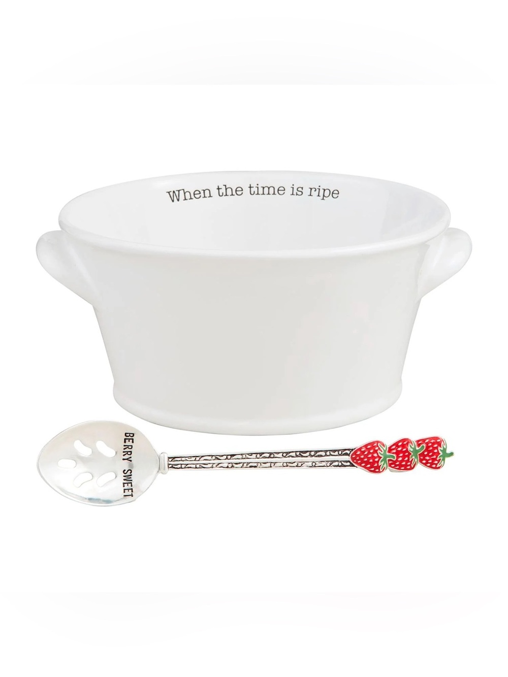 Time is Ripe Strawberry Bowl Set by Mud Pie